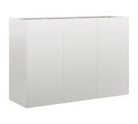 Qnhdfrt Stainless Steel Raised Garden Bed, Open Bottom, 120x80x80cm