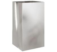 Qnhdfrt Stainless Steel Raised Planter Box, 42x38x75cm Rectangular Silver
