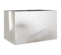 Qnhdfrt Stainless Steel Rectangular Raised Garden Bed, 62x40x39cm, Silver
