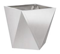 Qnhdfrt Stainless Steel Square Planter 30x30x30cm with Base, Silver