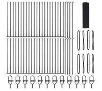 Qnhdfrt Steel Garden Fence with Posts, Grey, 100m x 40cm