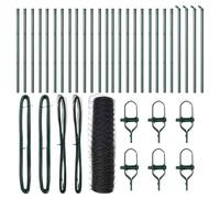 Qnhdfrt Steel & PVC Garden Fence Border, Grey, 50m x 40cm
