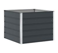 Qnhdfrt Steel Raised Garden Bed, 100x100x75 cm Square Planter, Anthracite