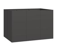 Qnhdfrt Steel Raised Garden Bed, 120x80x80cm Open Bottom Planter, Black