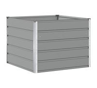 Qnhdfrt Steel Raised Garden Bed, 39x39x30 in Square Planter, Light Gray