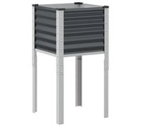 Qnhdfrt Steel Tall Square Raised Garden Planter, 45x45x88 cm, Anthracite