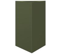 Qnhdfrt Steel Triangular Planter with Bottom, 50x43x75cm, Olive Green