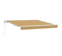 Qnhdfrt Store enrouleur électrique à bras articulé - 300 x 250 cm - Avec moteur et manivelle - Pour terrasse et balcon - Montage mural - Multicolore - Cadre stable en acier et aluminium
