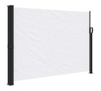 Qnhdfrt Store latéral extensible blanc 140 x 600 cm pour balcon, terrasse, jardin, polyester robuste avec revêtement PU, design moderne, peu encombrant pour l'extérieur et l'intérieur
