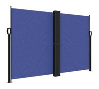 Qnhdfrt Store latéral extensible bleu 160 x 1000 cm en polyester résistant aux intempéries avec revêtement PU pour balcon, terrasse, jardin, design moderne, robuste, pour l'extérieur et l'intérieur