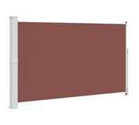 Qnhdfrt Store Latéral Rétractable 180x300 cm, Paravent Extérieur Déroulable pour Terrasse et Balcon, Auvent de Jardin avec Coffre en Acier et Toile Polyester, Brise-Vue Marron