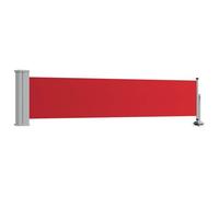 Qnhdfrt Store Latéral Rétractable de Balcon 60x300 cm, Paravent Extérieur Déroulable en Polyester et Acier, Brise-Vue Rétractable Automatique pour Terrasse et Jardin, Rouge