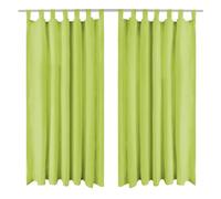 Qnhdfrt Tab Top Micro-Satin Light Filtering Curtains, Apple Green