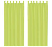 Qnhdfrt Tab Top Sheer Voile Curtains, Apple Green, 55x88 in