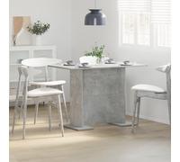 Qnhdfrt Table à manger moderne - Gris - 100 x 60 x 75 cm - Rectangulaire - En matériau dérivé du bois - Pour salle à manger, cuisine, petite table à manger - Avec finition mate et construction stable