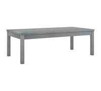 Qnhdfrt Table basse 100 x 50 x 33 cm en acacia massif gris design à lattes design moderne robuste durable pour terrasse, balcon, jardin, extérieur