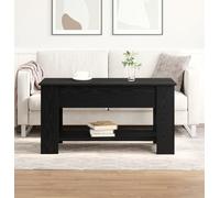 Qnhdfrt Table basse - Aspect chêne noir - 101 x 49 x 52 cm - Rectangulaire - Moderne - En bois d'ingénierie - Avec finition mate - Pour salon