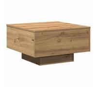 Qnhdfrt Table Basse Carrée Chêne Artisanal 55x55x31 cm | Petite Table de Salon Design Moderne et Minimaliste en Bois d'Ingénierie Robuste, Meuble Décoratif Compact pour Café et Discussion