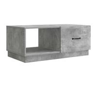Qnhdfrt Table Basse Salon Gris Béton 90x50x37 cm - Table de Salon Rectangulaire en Bois d'Ingénierie Style Moderne et Vintage avec Grand Espace de Rangement Intérieur et 2 Portes à Charnière Pivotante