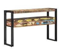 Qnhdfrt Table console 120 x 33 x 75 cm en bois massif upcy vec cadre en acier Design moderne avec 2 tiroirs longs et étroits pour couloir, salon, balcon