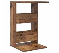 Qnhdfrt Table d'appoint en bois recyclé - 40 x 35 x 60,5 cm - En matériau dérivé du bois - Design moderne - Robuste et durable - Table console rectangulaire pour salon, couloir, chambre et balcon