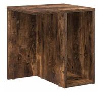 Qnhdfrt Table d'appoint en chêne fumé - 37 x 32 x 40 cm - En bois - Design moderne - Espace de rangement - Canapé - Table latérale pour salon, couloir et chambre à coucher