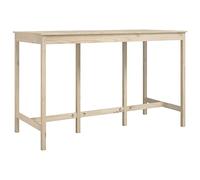 Qnhdfrt Table de bar 180 x 80 x 110 cm en pin massif, table debout rustique pour cuisine, salle à manger et salle de fête, table en bois stable comme table haute à manger ou table de pub, naturel