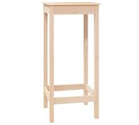 Qnhdfrt Table de bar rustique en pin massif, 50 x 50 x 110 cm, table de bistrot en pin non traité, table de fête compacte pour cuisine et salon