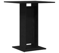 Qnhdfrt Table de bistro 60 x 60 x 75 cm, table de cuisine carrée en bois aspect chêne noir, table à manger moderne pour cuisine, salle à manger ou balcon, petite table stable pour 2 personnes