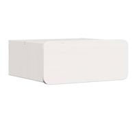 Qnhdfrt Table de chevet en pin massif blanc, 39 x 34 x 16,5 cm, petite table d'appoint avec 1 tiroir pour chambre à coucher, design classique, console de chevet robuste en bois véritable