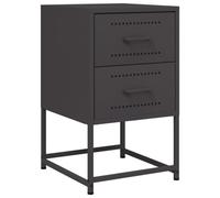 Qnhdfrt Table de Chevet Industrielle en Acier Noir 36x39x60,5 cm - Petite Table d'Appoint Robuste pour Chambre et Salon, Meuble de Rangement Pratique et Facile à Nettoyer