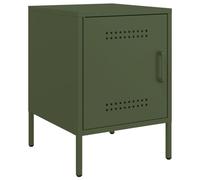 Qnhdfrt Table de Chevet Style Industriel en Acier Vert Olive, Petit Meuble de Rangement Pratique 36x39x50,5 cm, Table d'Appoint Robuste pour Chambre à Coucher, Salon et Bureau