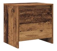 Qnhdfrt Table de Chevet Style Rustique en Bois d'Ingénierie, Cabinet de Nuit Moderne avec Rangement Chic, Petite Table Basse pour Chambre et Salon, Bois Ancien, 45 x 34 x 44,5 cm