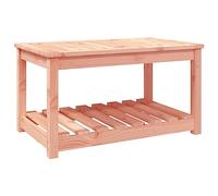 Qnhdfrt Table de Jardin en Bois de Douglas Massif 82,5x50,5x45 cm, Table Basse d'Extérieur avec Étagère de Rangement pour Patio, Terrasse et Balcon, Style Rustique Naturel
