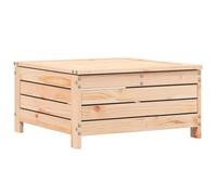 Qnhdfrt Tabouret de jardin avec coussin - 62 x 63,5 x 32 cm - En bois de pin massif - Design à lattes - Beige - Rembourré - Modulaire - Pour extérieur, balcon, terrasse, jardin