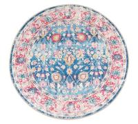 Qnhdfrt Tapis de Salon Rond Ø 120 cm Multicolore, Tapis en Velours Doux Lavable en Machine pour Chambre et Entrée, Tapis Imprimé Moderne avec Envers Antidérapant en PVC, Réduction du Bruit Ambiant