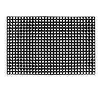 Qnhdfrt Tapis en caoutchouc - 80 x 120 cm - 16 mm - Noir - Antidérapant - En 100 % caoutchouc - Robuste et résistant aux intempéries - Pour entrée, garage, cour et écurie