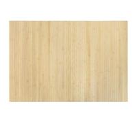 Qnhdfrt Tapis rectangulaire naturel clair 70 x 100 cm en bambou design moderne robuste et antidérapant pour salon, chambre à coucher et cuisine