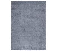 Qnhdfrt Tapis shaggy moderne à poils longs, bleu, 140 x 200 cm, hauteur des poils 30 mm, en 100 % polypropylène, pour salon, chambre à coucher, bureau avec chauffage au sol, certifié Oeko-TEX