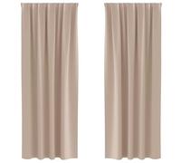 Qnhdfrt Taupe Blackout Curtains, 2-Pack Triple Weave Polyester Panels
