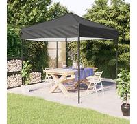 Qnhdfrt Tente de réception, pliable, anthracite, 200 x 200 x 235 cm, imperméable, avec cadre en acier, pour jardin, barbecue, camping et événements en plein air