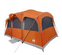 Qnhdfrt Tente familiale 435 x 255 x 216 cm, grande tente avec cadre en acier pour camping et jardin, abri d'extérieur pour activités de loisirs, modèle portable avec sac de transport, orange