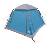 Qnhdfrt Tente Pop Up 3 Personnes avec Double-Toit Amovible, Tente de Camping Instantanée en Polyester 185T pour Randonnée et Festival, Abri de Voyage Compact et Stable, 205 x 205 x 143 cm, Bleu