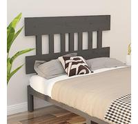 Qnhdfrt Tête de lit 138,5 x 81 cm - Gris - Bois massif de pin - Design classique - Robuste et durable comme dossier pour dormir et chambre d'amis, canapé, lire des films