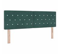 Qnhdfrt Tête de lit 144 cm, vert foncé, en velours massif de pin, réglable, 88/78 cm, design moderne, robuste et durable, pour lit double
