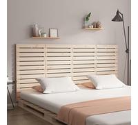 Qnhdfrt Tête de lit 186 x 91,5 cm en bois de pin massif non traité, tête de lit murale classique avec veinure rustique, montage mural facile, dossier pour lire et regarder la télévision dans la