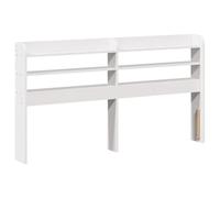 Qnhdfrt Tête de lit avec étagères, blanc, 130 x 16 x 82 cm, en pin massif, autonome, pour matelas de 120 cm, design moderne et robuste, pour chambre à coucher, chambre d'amis