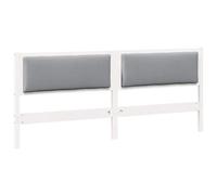 Qnhdfrt Tête de lit blanche 180 cm en bois de pin massif, fond de lit moderne avec vernis mat, tête respirante pour chambre à coucher, 185,5 x 85,5 cm