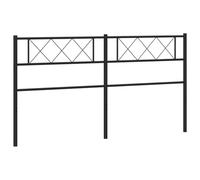 Qnhdfrt Tête de lit de rechange en métal noir 160 cm - Design moderne - Acier robuste - Dossier haut pour un maintien confortable du dos - Convient pour chambre à coucher, chambre d'adolescent et