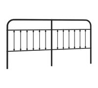 Qnhdfrt Tête de lit en métal noir de 193 cm - Design moderne - Construction en acier robuste - Revêtement par pulvérisation - Pour chambre d'adolescent et d'adulte